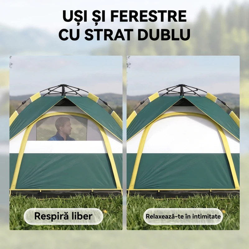 Outsunny Cort pentru Camping pentru 2 Persoane
