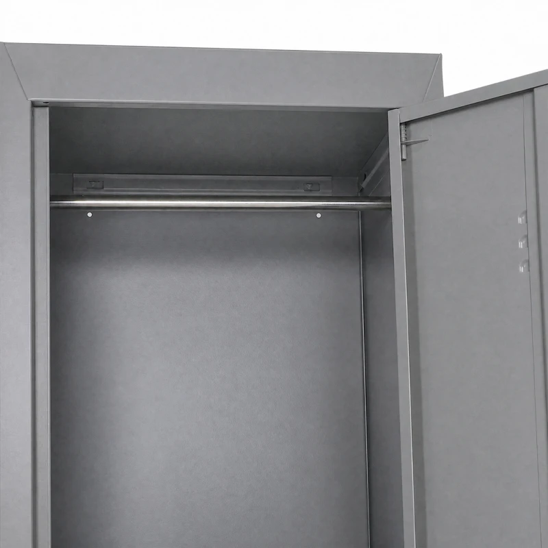 Vinsetto Locker Cabinet Storage Cold Rolled Steel w/ Shelves Vertical Cupboard Grey 38 x 46 x 180 cm