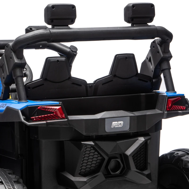 AIYAPLAY 24V elektrische kinderauto UTV, 2-zits met lithium-accu, 2,4G-afstandsbediening, 2 x 120 W motoren en softstart