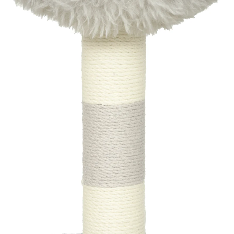 PawHut Kattenboom in schaapdesign met krabpalen, tunnel en speelgoed, 98 cm, lichtgrijs