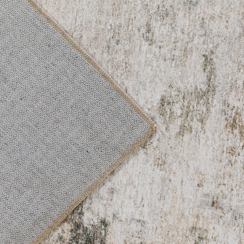 HOMCOM Woonkamerkleed van polyester met modern kunstzinnig patroon, wasbaar, bruin