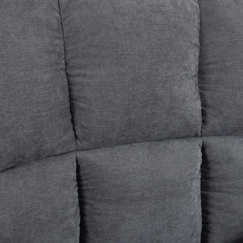 HOMCOM Vibratie-massagefauteuil met verwarmingsfunctie, comfortabele tv-fauteuil met voetsteun - grijs