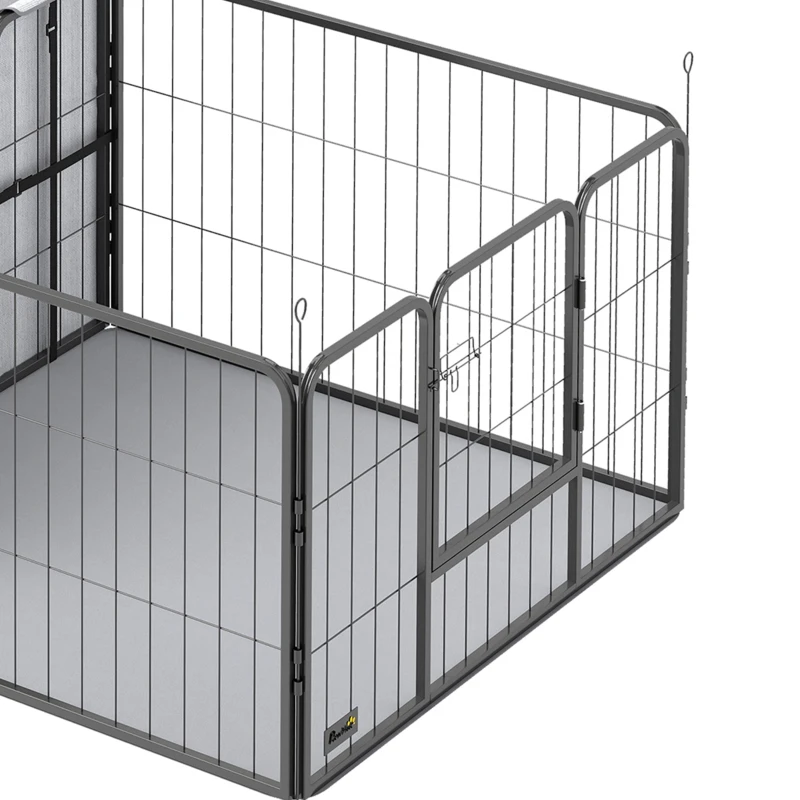 PawHut Seven-Panel Dog Whelping Box, Dog Playpen with Washable Whelping Pads, Wind-Resistant Fabric, for Small and Medium Dogs