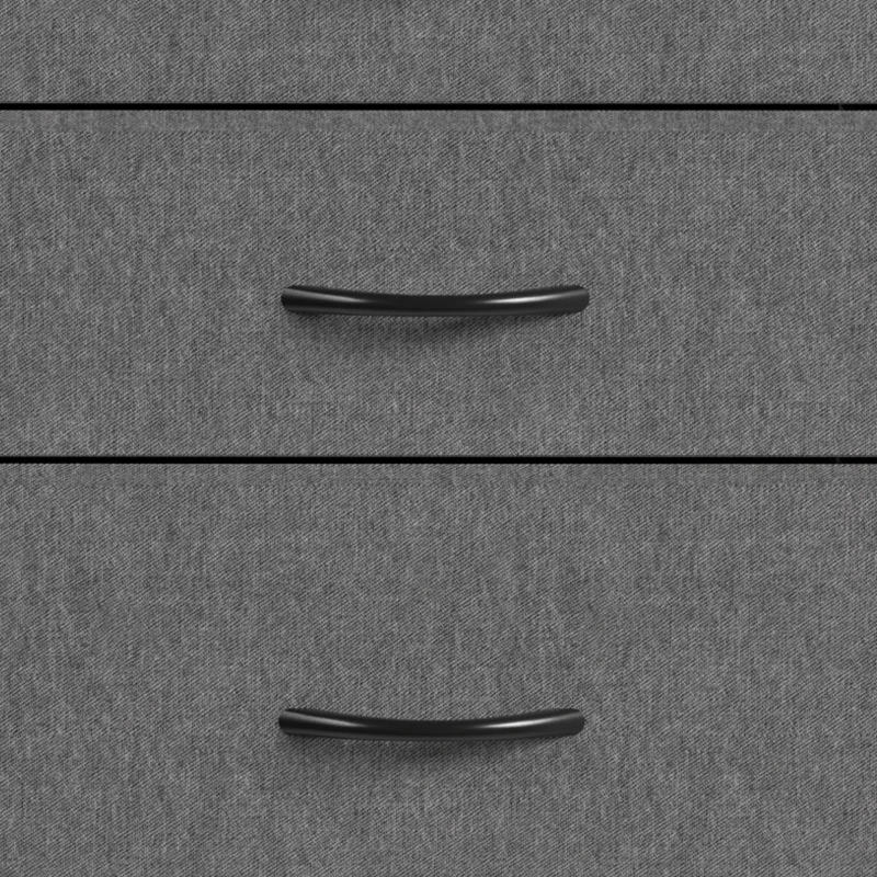 HOMCOM Chest of Drawers, Dresser with 10 Fabric Drawers, Tall Storage Unit with 4 Pockets and 2 Hooks Steel Frame, Grey