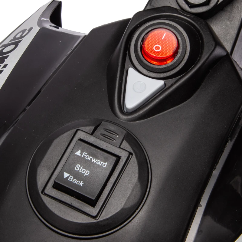 AIYAPLAY APRILIA 6V elektrische kindermotor met lithium-accu, 25W motor, 30° stuurbegrenzing en afneembare zijwieltjes