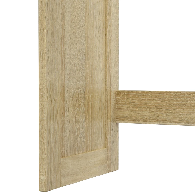 HOMCOM Móvel WC acima da Sanita/Máquina de Lavar com Armário de Duas Portas de Ripas 67x31,5x190 cm Carvalho