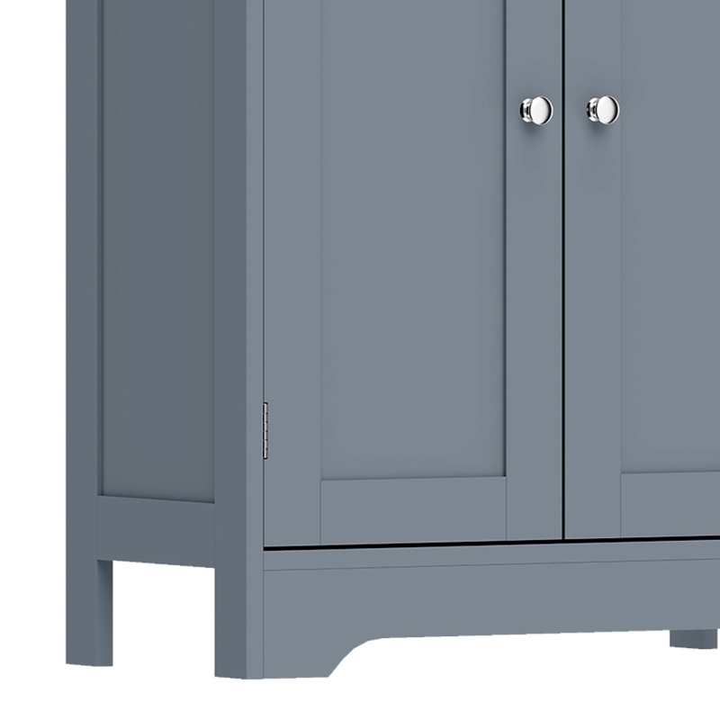 HOMCOM Kitchen Cupboard, Modern Freestanding Kitchen Storage Cabinet with Doors and Shelves, Grey Blue