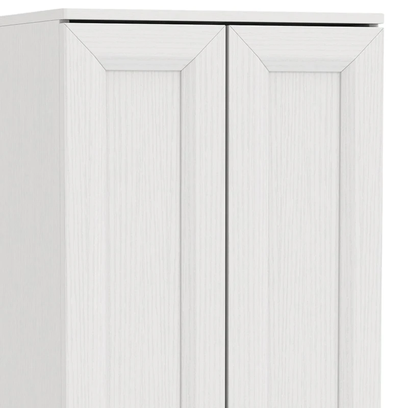 HOMCOM Narrow Bathroom Cabinet, Slim Storage Cabinet with 2 Doors & 4 Tiers, Freestanding Narrow Cupboard