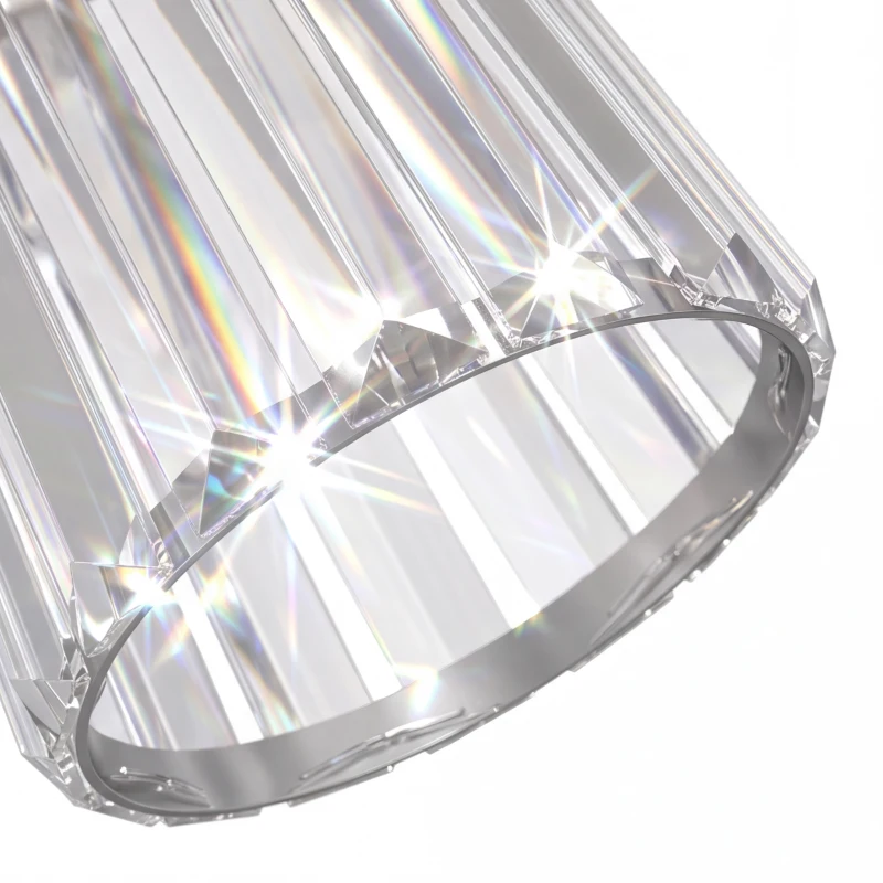 HOMCOM 3-Light Crystal Glass Ceiling Light, 40W, 3 E27 Sockets, Dual Mounting, Bulb Not Included, Silver