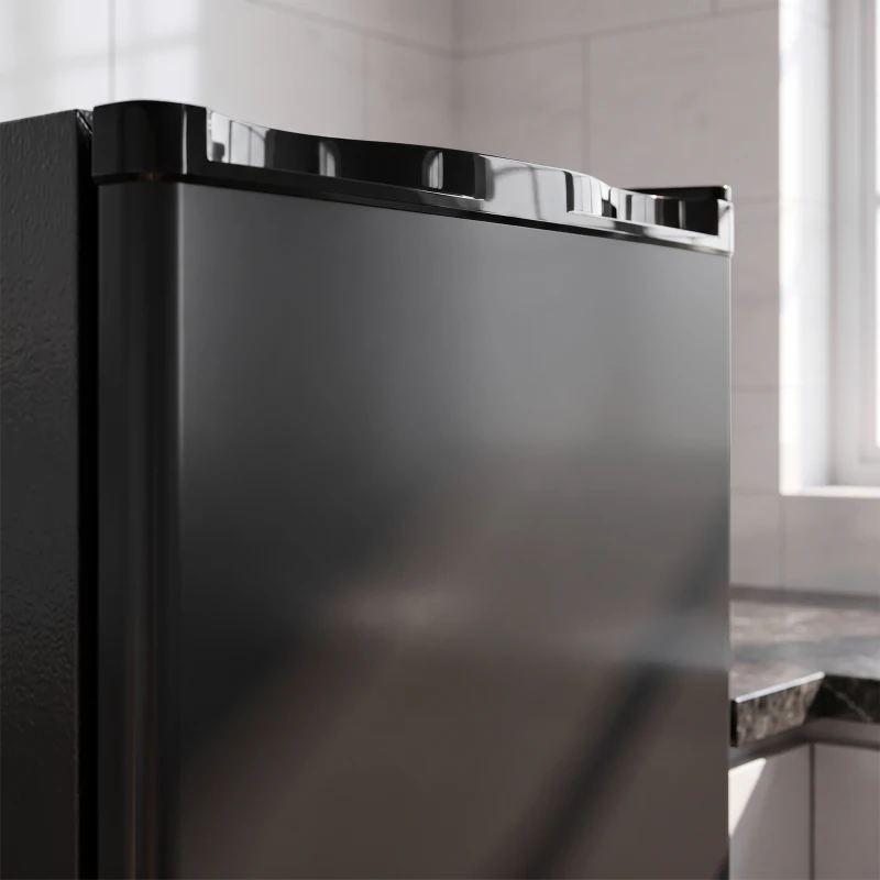 HOMCOM 60L Tabletop Mini Freezer, Countertop Small Freezer with Reversible Door, Removable Wire Shelves, Black
