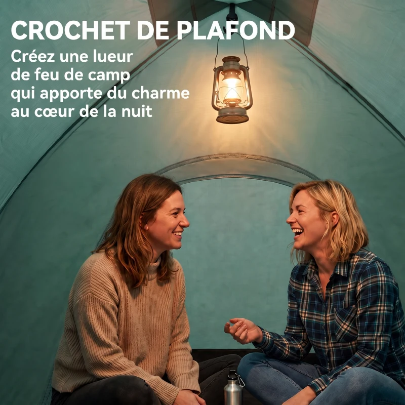 Outsunny Tente de camping 2 personnes camouflage tente dôme légère ventilée facile à monter avec portes zippées