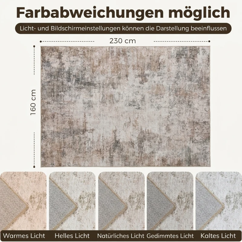 HOMCOM Tapis de salon, polyester, motif artistique moderne, lavable, Brun
