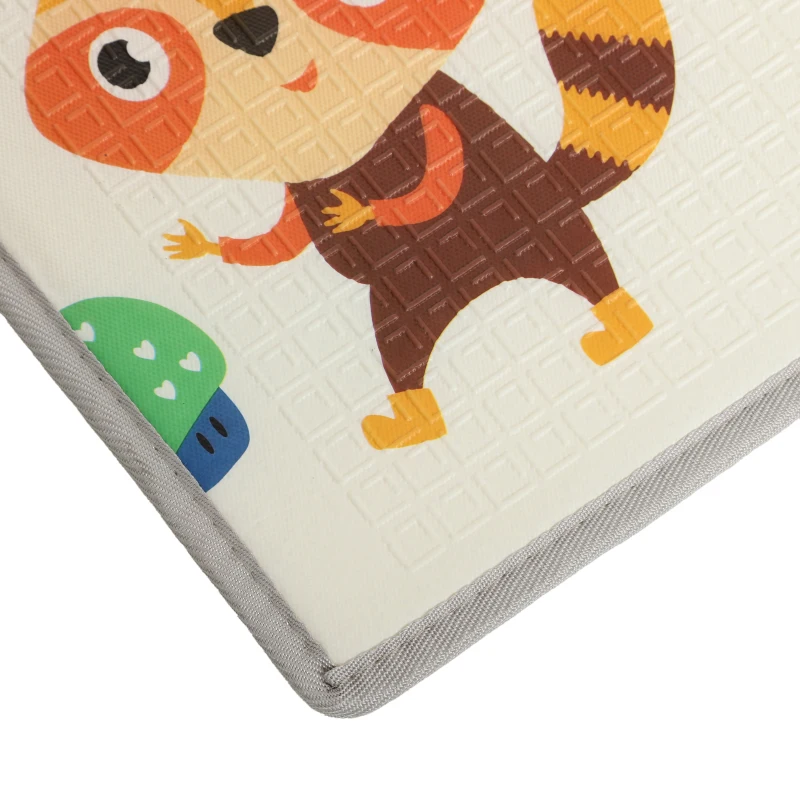 AIYAPLAY Foldable Reversible Baby Play Mat 200 x 180 cm, Waterproof, Non-Slip for Crawling and Learning, Tree & Forest Theme
