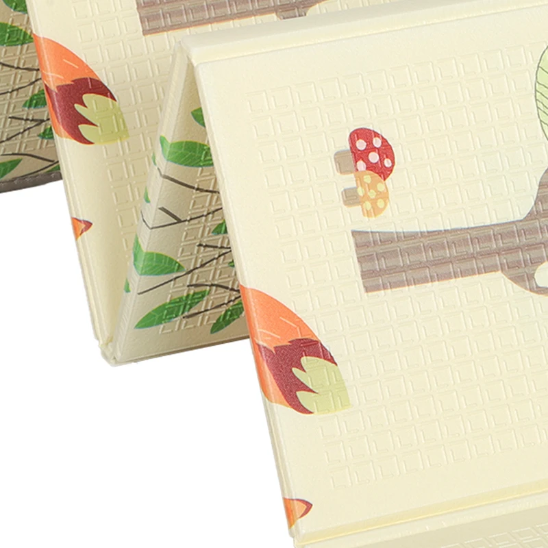 AIYAPLAY Foldable Reversible Baby Play Mat 180 x 150 cm, Waterproof, Non-Slip for Crawling and Learning, Animals & Forest Theme
