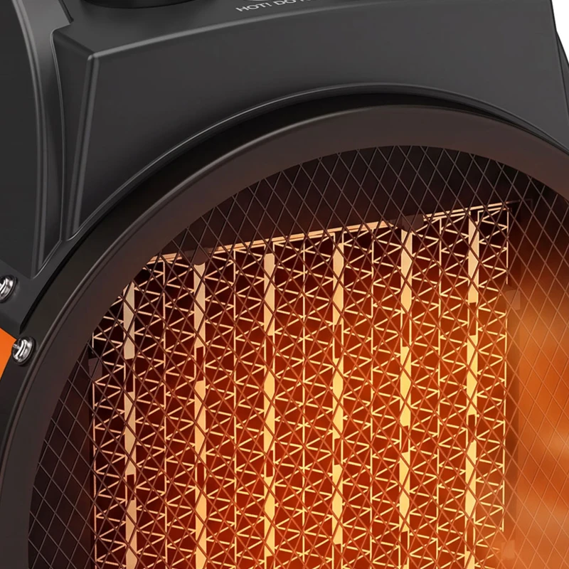 Outsunny Industrial Fan Heater 2800W with Tilting, Electric Ceramic Space Heater with Adjustable Thermostat, Handle