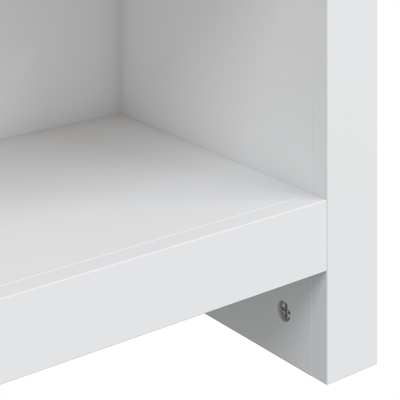 HOMCOM Mesa de Centro Retangular Mesa de Sala Moderna com 4 Compartimentos Abertos 110x55x45,5 cm Carvalho e Branco