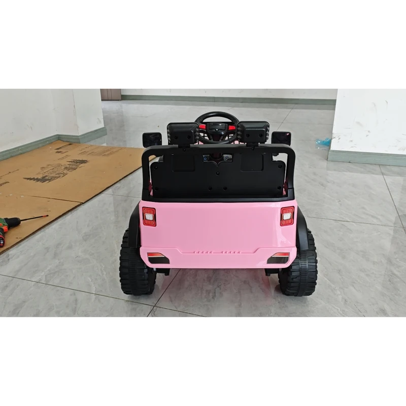 AIYAPLAY Todo-o-terreno Elétrico Infantil 12V, Bateria de Lítio, 2 Motores, Suspensões, Controlo Remoto, 2-4 Anos, Rosa