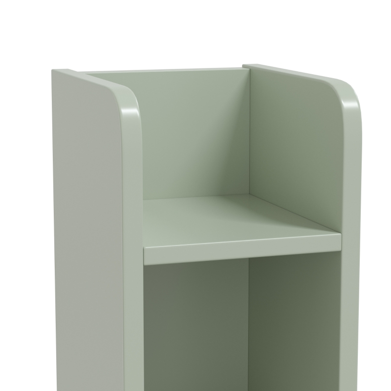 Kleankin Móvel Coluna de Casa de Banho Armário Alto com Prateleiras e Portas 15x17x120 cm Verde Claro
