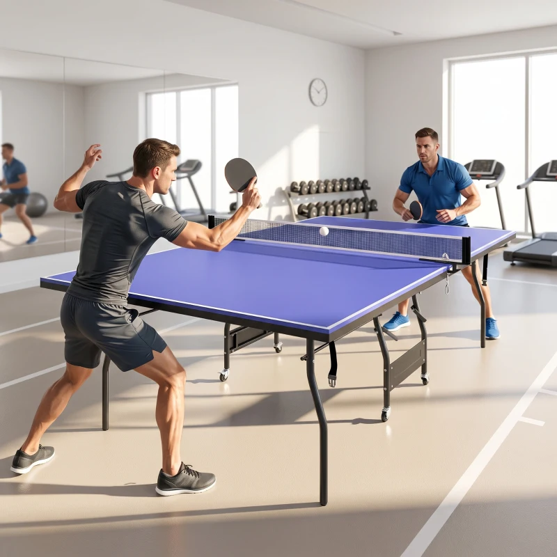 SPORTNOW Inklapbare tafeltennistafel standaard inclusief tafeltennisnet, 3 ballen, 12 mm tafelblad