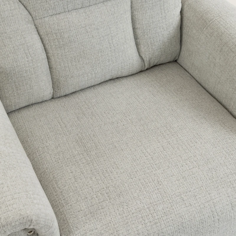 HOMCOM Riser Recliner Chair with Massage and Heat, Chenille Electric Power Lift Recliner Chair, Light Grey
