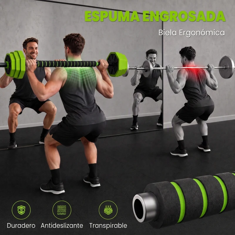 SPORTNOW Juego de Mancuernas Ajustables 25 kg 6 en 1 como Kettlebell Barra Mancuernas Soporte para Flexiones para Gimnasio Casa