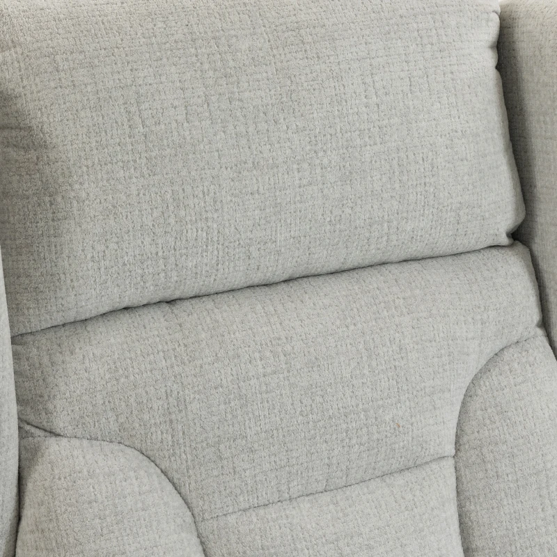 HOMCOM Riser Recliner Chair with Massage and Heat, Chenille Electric Power Lift Recliner Chair, Light Grey