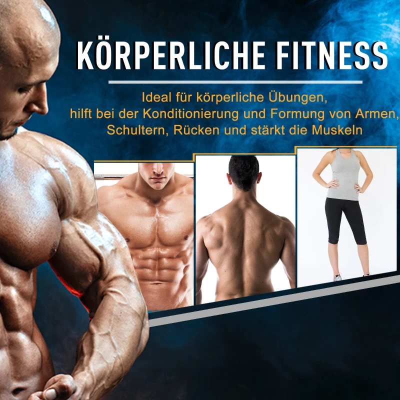 HOMCOM Halterset verstelbaar 20 kg barbell & dumbbell fitness oefening thuis