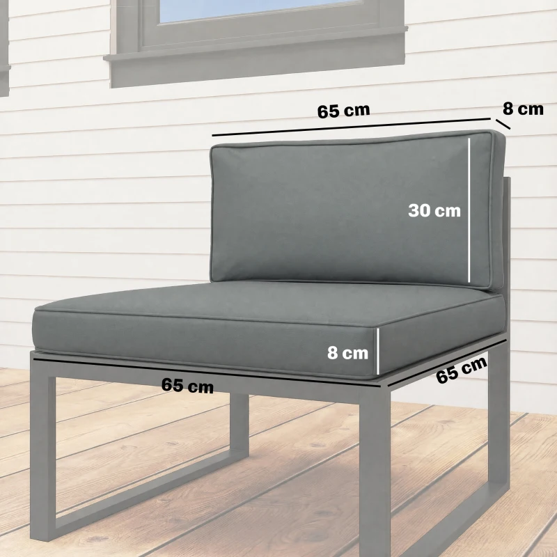 Outsunny 14-Piece Dining Set Cushions - Grey
