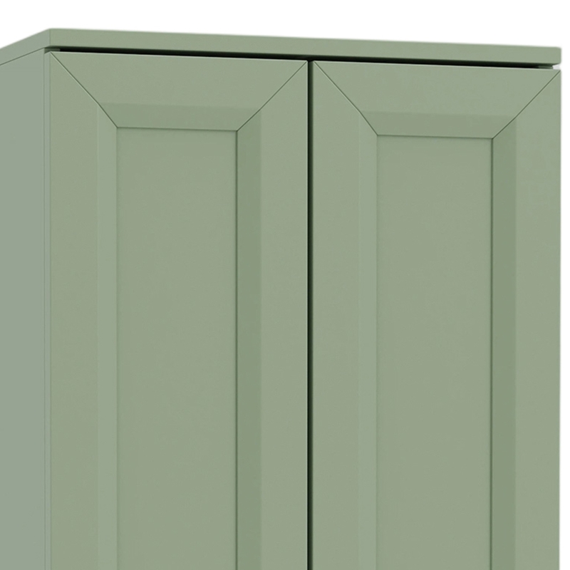 HOMCOM Narrow Bathroom Cabinet, Slim Storage Cabinet with 2 Doors & 4 Tiers, Freestanding Narrow Cupboard