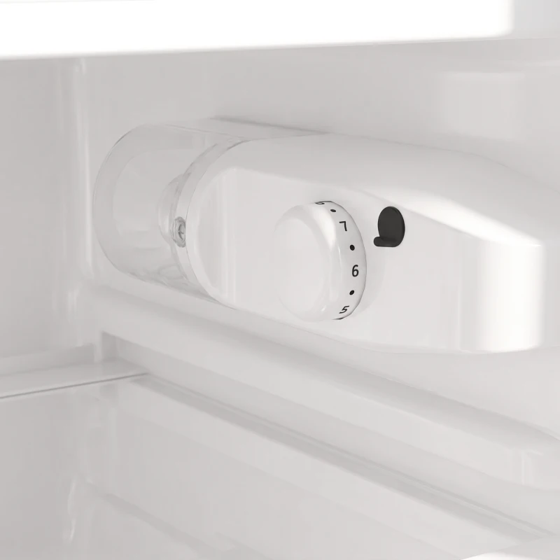 HOMCOM 2-deurs mini-koelkast met vriesvak, instelbare thermostaat, kleine drankkoelkast 90L, wit