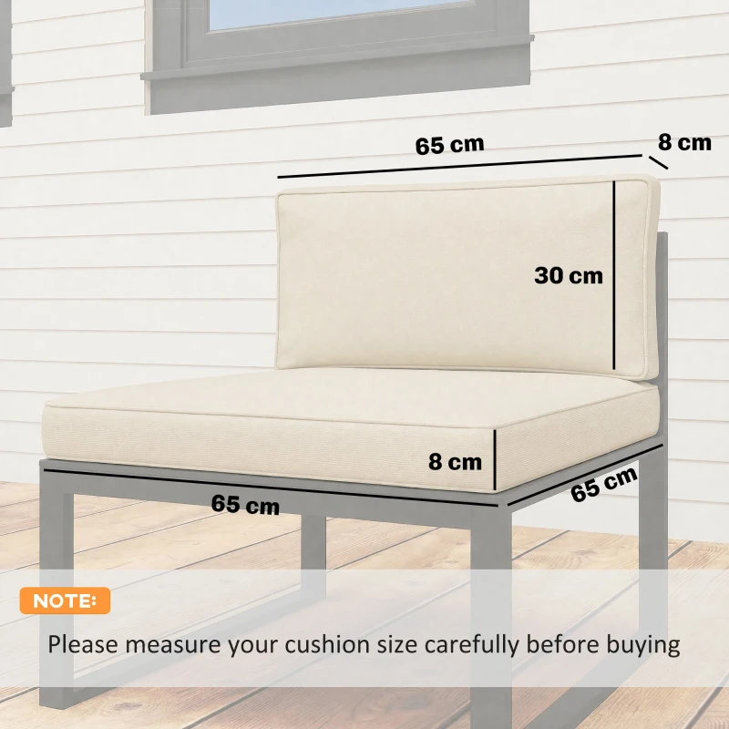 Outsunny 14-piece Dining Set Cushions - Cream