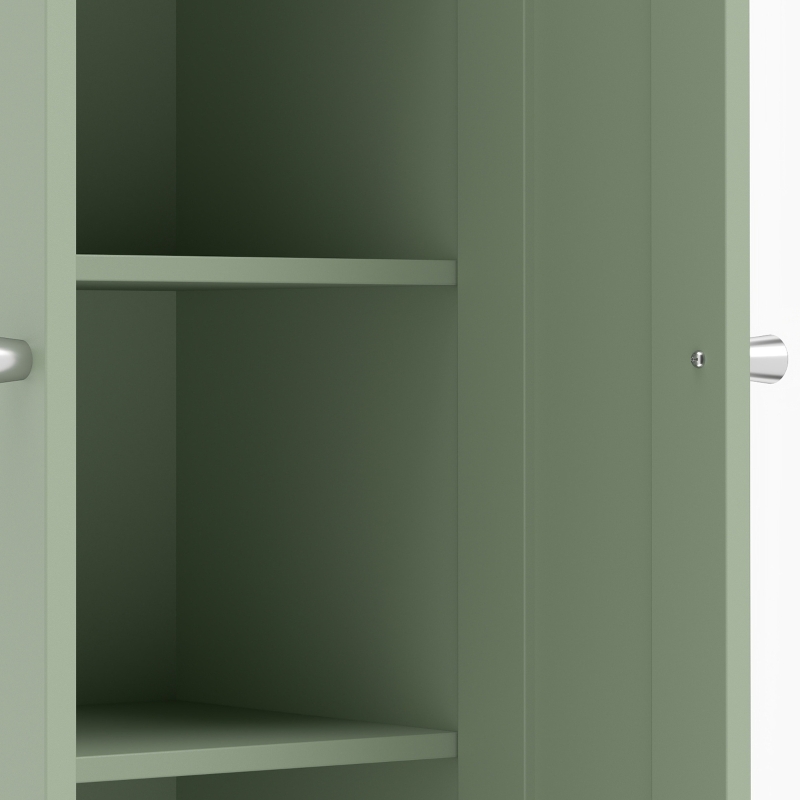 HOMCOM Narrow Bathroom Cabinet, Slim Storage Cabinet with 2 Doors & 4 Tiers, Freestanding Narrow Cupboard