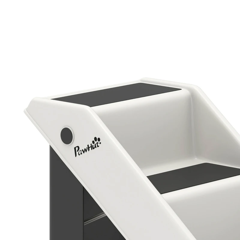 PawHut Escalier pour chien pliant à 3 marches antidérapantes escalier pour animaux en plastique 53 x 30,5 x 36,5 cm crème