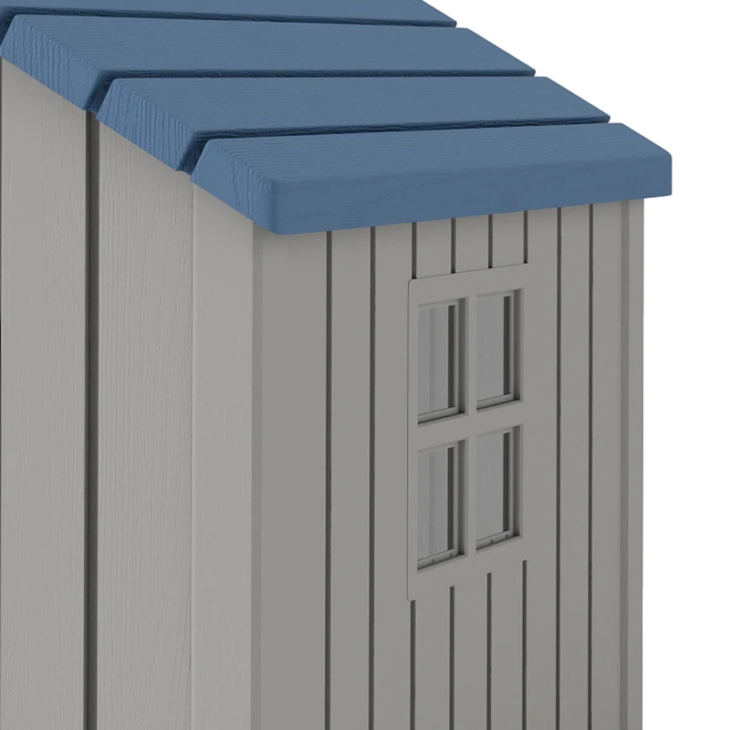 PawHut Dog Kennel Outdoor for Medium Dogs, Waterproof Plastic Dog House for Garden, Patio, 85 x 79 x 82 cm, Grey