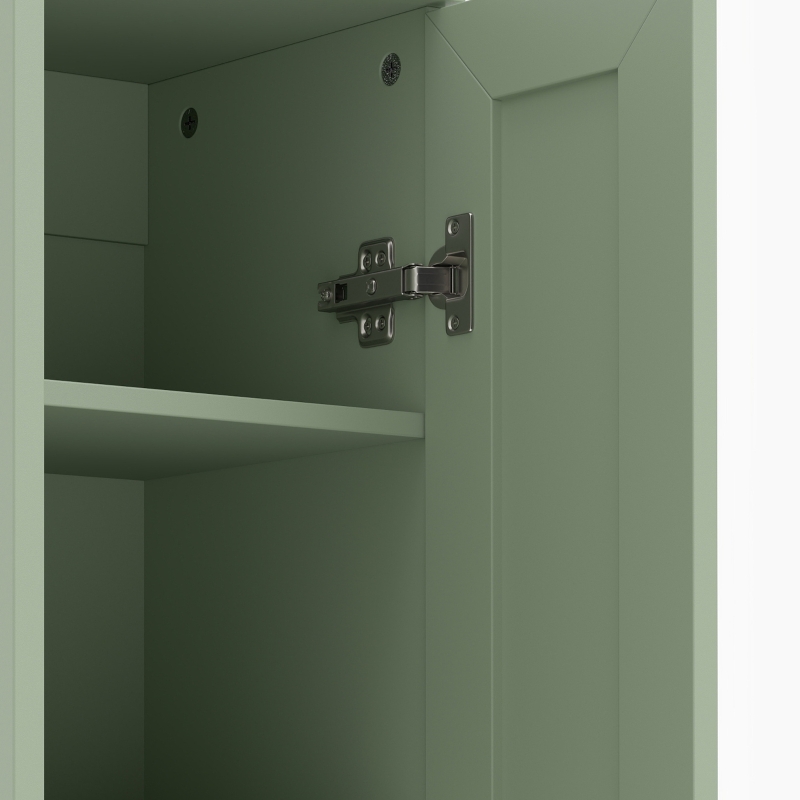 HOMCOM Narrow Bathroom Cabinet, Slim Storage Cabinet with 2 Doors & 4 Tiers, Freestanding Narrow Cupboard