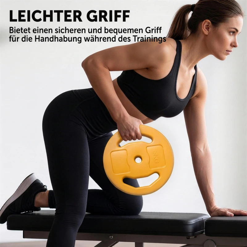 HOMCOM 20kg Halterset van Gietijzer Korte Halters met Verbindingsbuis Antislip Handvat Meerkleurig