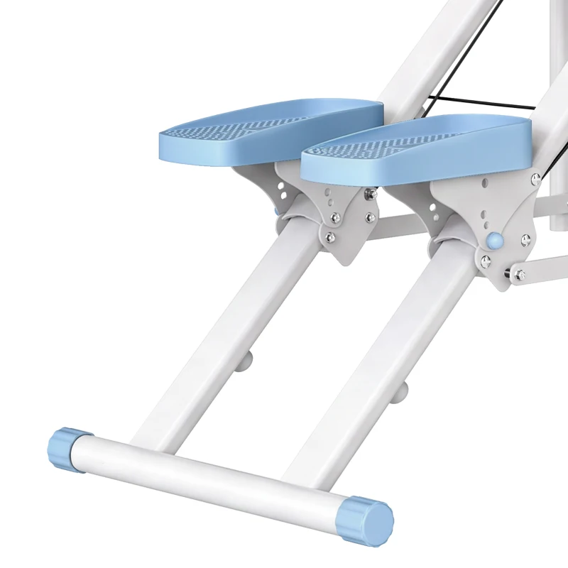 SPORTNOW Stepper d'Escalier Pliable, Hauteur Réglable, Écran LCD, Pédales Réglables, Charge 100 kg, 85 x 80 x 142 cm, Blanc
