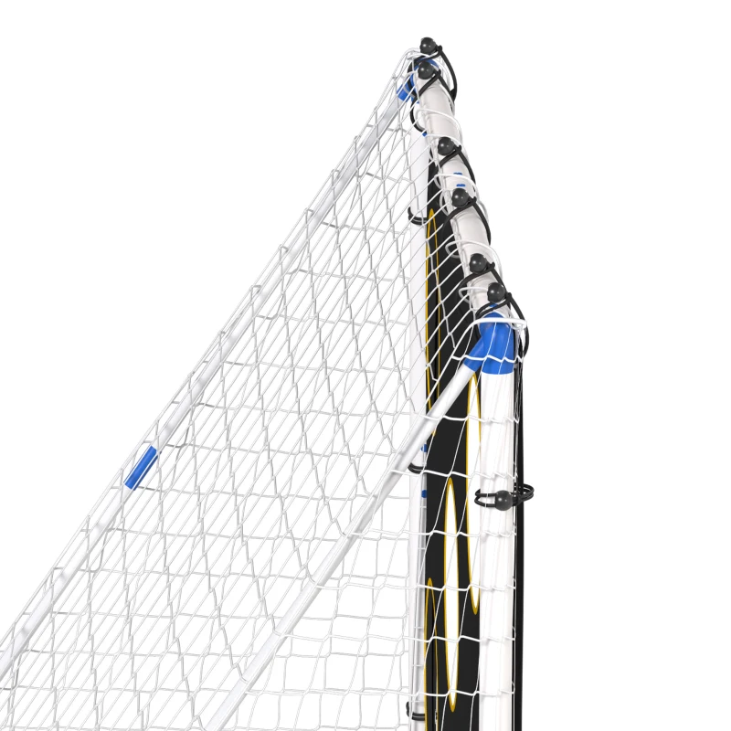 SPORTNOW Football Goal, 183 x 96 x 130 cm Portable Practice Football Net with Target Cloth and PVC ball, Tetoron Training Goal