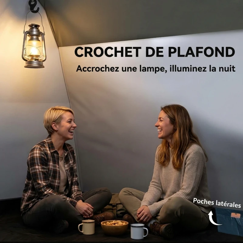Outsunny Tente de camping familiale 3 personnes tente dôme étanche légère, ventilée facile à monter double porte et