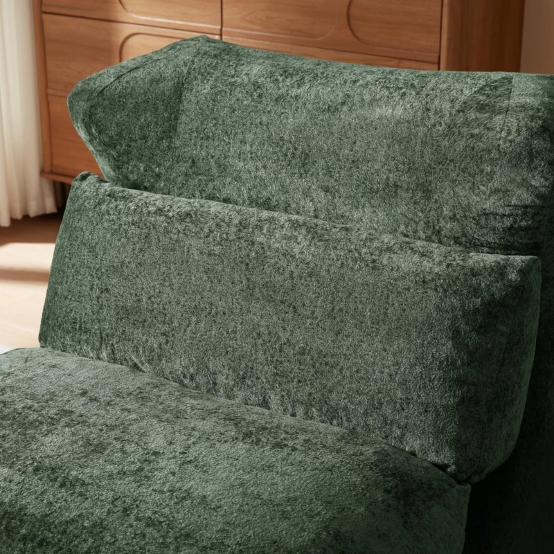 Knochenloser Sofa-Kombinationssitz, umwandelbar von einem einzelnen Sessel in einen Sessel, geeignet für Wohnzimmer und Schlafzimmer, 90L x 118B x 86H cm,Grün