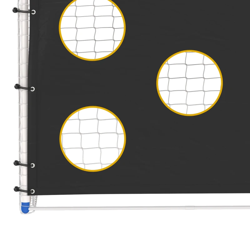 SPORTNOW Football Goal, 183 x 96 x 130 cm Portable Practice Football Net with Target Cloth and PVC ball, Tetoron Training Goal