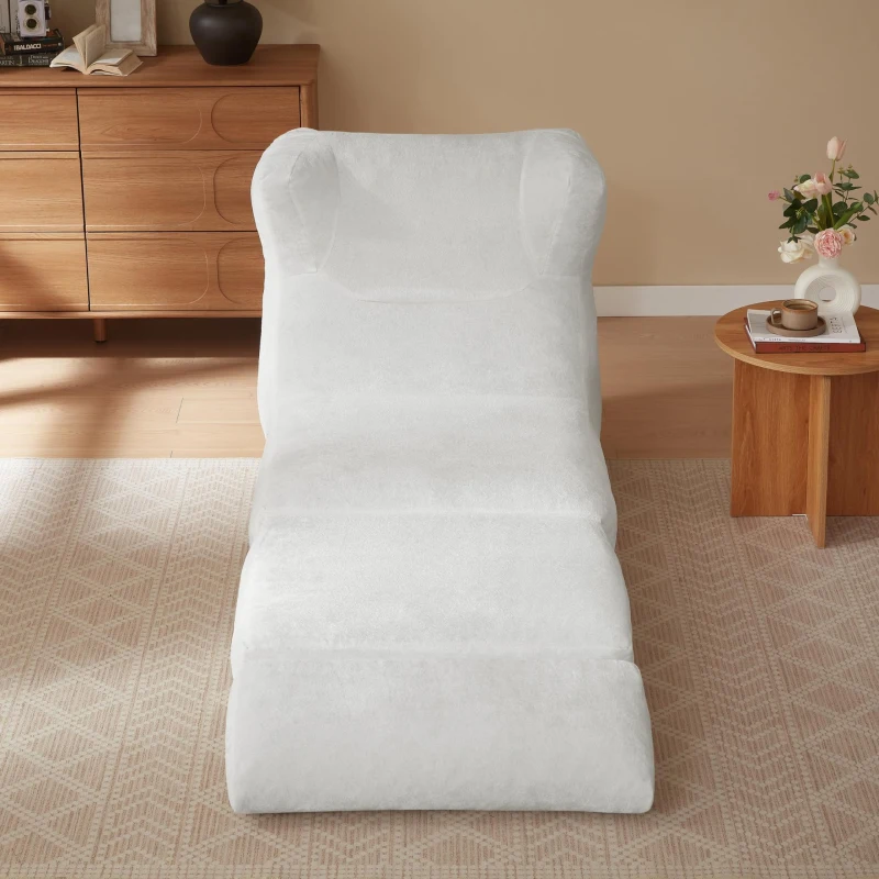 Knochenloser Sofa-Kombinationssitz, umwandelbar von einem einzelnen Sessel in einen Sessel, geeignet für Wohnzimmer und Schlafzimmer, 90L x 118B x 86H cm,Weiß