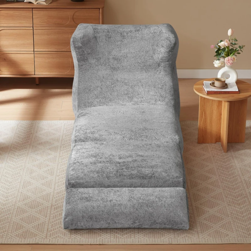Knochenloser Sofa-Kombinationssitz, umwandelbar von einem einzelnen Sessel in einen Sessel, geeignet für Wohnzimmer und Schlafzimmer, 90L x 118B x 86H cm, Grau