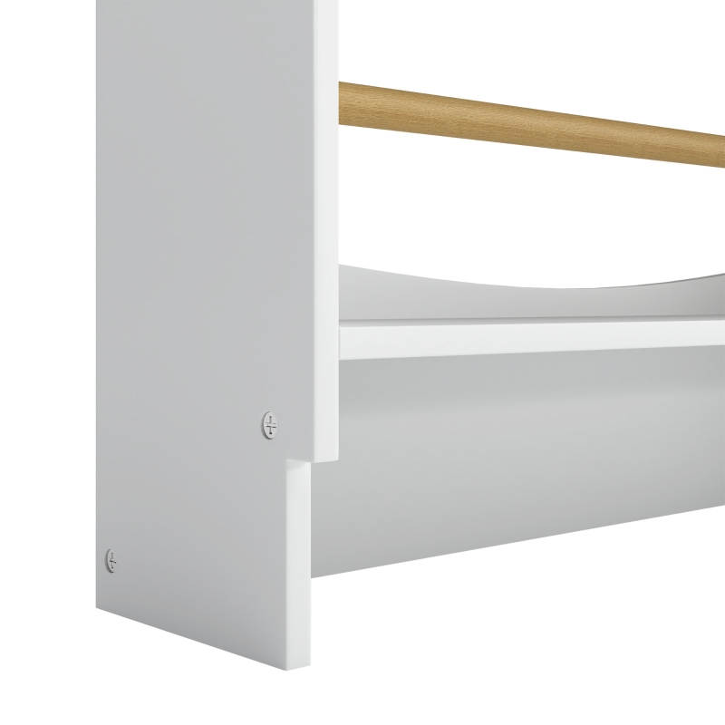 AIYAPLAY Librería Infantil de Pared de 4 Niveles Estantería para Libros Diseño de Osito para Dormitorio de 3 a 8 Años Blanco