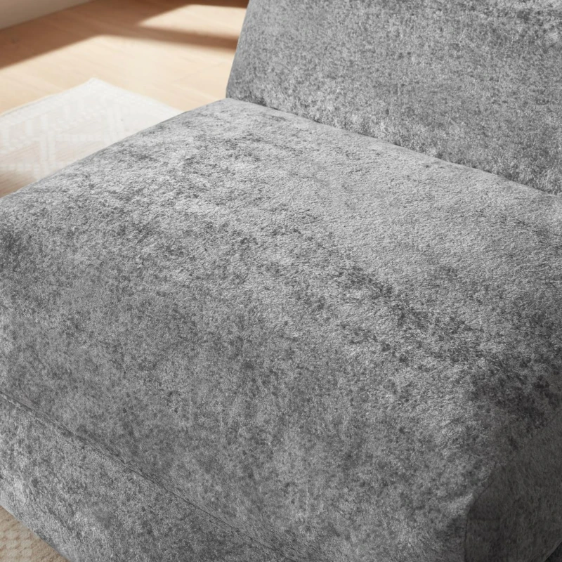 Knochenloser Sofa-Kombinationssitz, umwandelbar von einem einzelnen Sessel in einen Sessel, geeignet für Wohnzimmer und Schlafzimmer, 90L x 118B x 86H cm, Grau