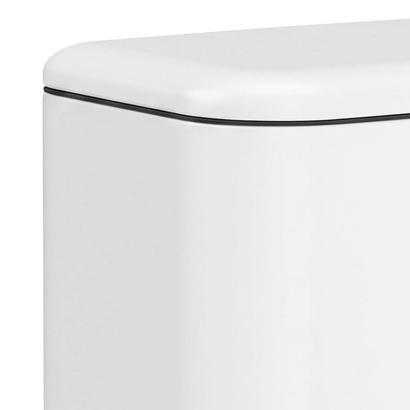 HOMCOM 20 L Kitchen Pedal Bin, Metal Rubbish Bin with Removable Inner Bucket, Soft-Close & Stay-Open Lid, Cream White