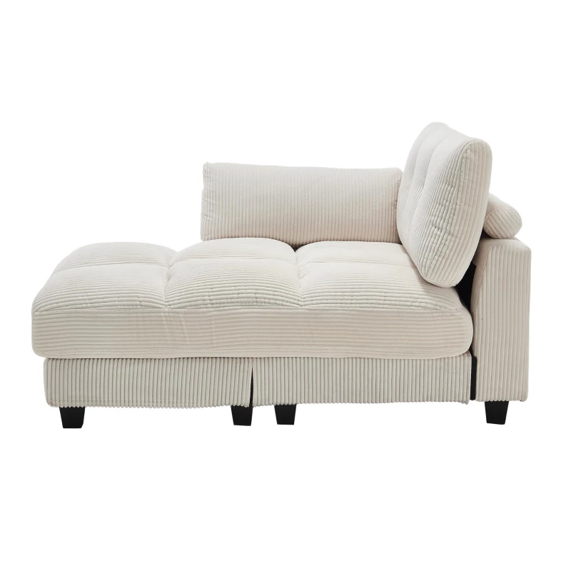 Palm-Sessel mit austauschbaren linken und rechten Armlehnen, drei Becherhaltern und einer Seitentasche, USB-Anschlüssen an den Seitenlehnen, 140L x 112B x 81H, Beige