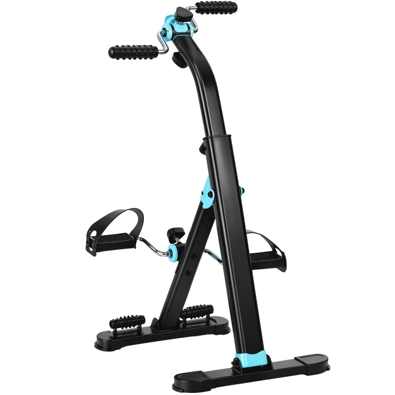 SPORTNOW Pedalera de Rehabilitación Plegable con Pantalla LCD y Rodillos Masajeadores