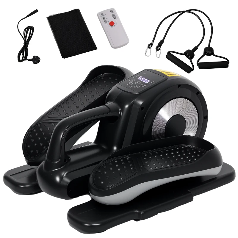 SPORTNOW Under Desk Electric Elliptical Machine for Home, Sit Down Pedal Exerciser for Seniors with 12 Programs, LCD Monitor, Compact with Remote Control & Non-Slip Pad