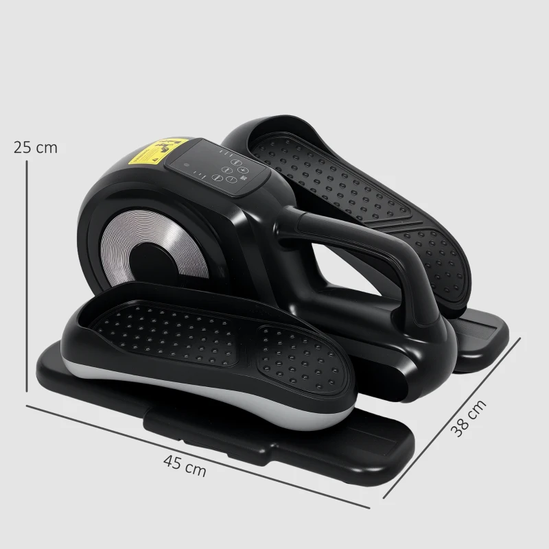 SPORTNOW Under Desk Electric Elliptical Machine for Home, Sit Down Pedal Exerciser for Seniors with 12 Programs, LCD Monitor, Compact with Remote Control & Non-Slip Pad